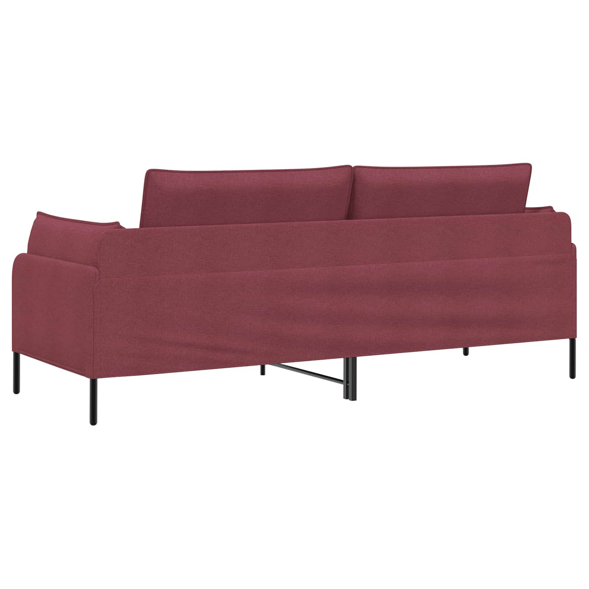 vidaXL 3-Seater Sofa Wine Red 222 x 81 x 89 cm Fabric 5