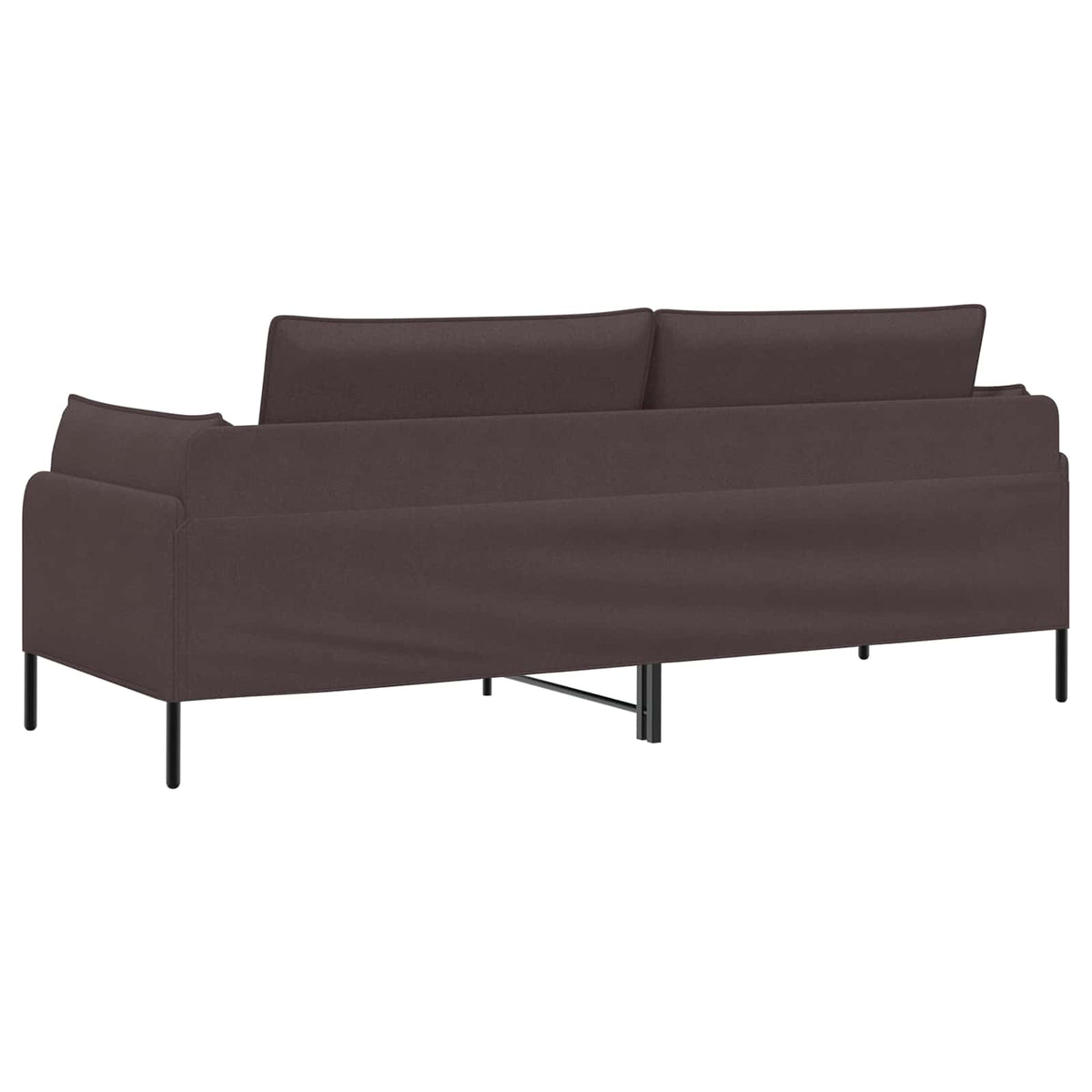 vidaXL 3-Seater Sofa Dark Brown 222 x 81 x 89 cm Fabric 5