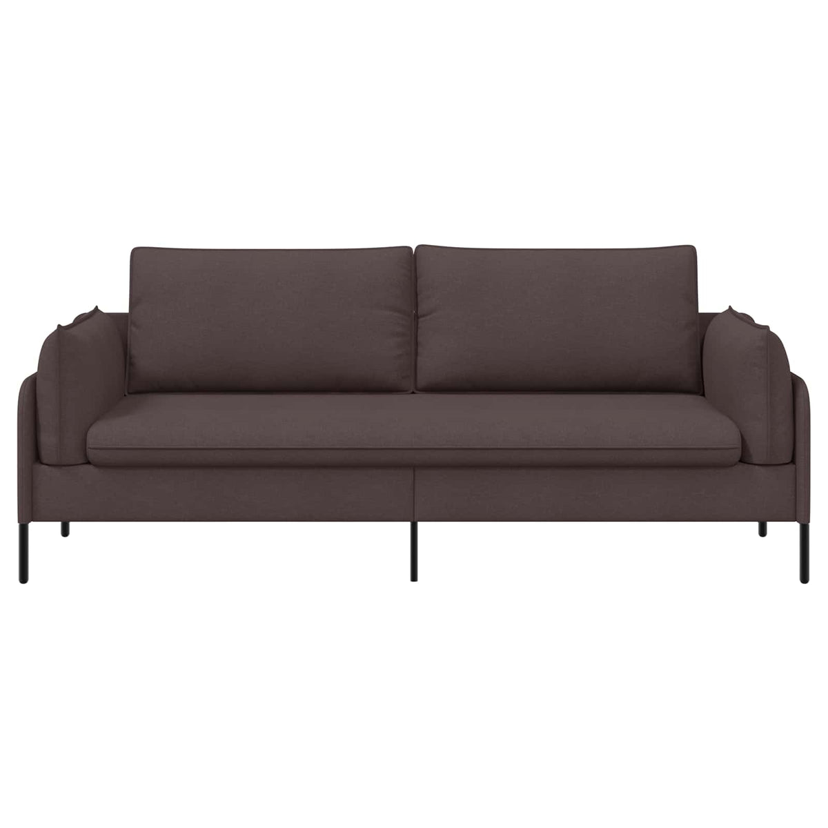vidaXL 3-Seater Sofa Dark Brown 222 x 81 x 89 cm Fabric 3