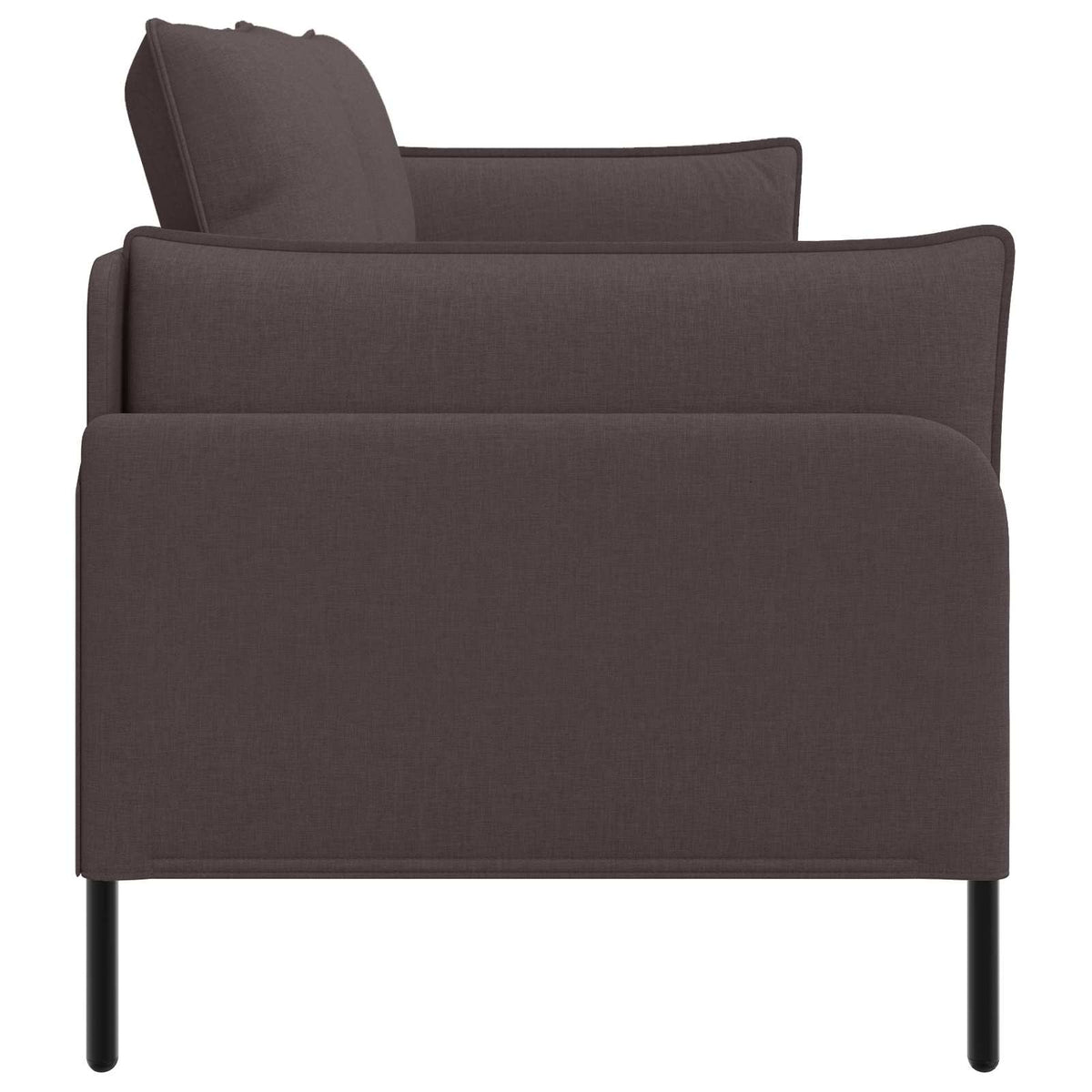 vidaXL 3-Seater Sofa Dark Brown 222 x 81 x 89 cm Fabric 4