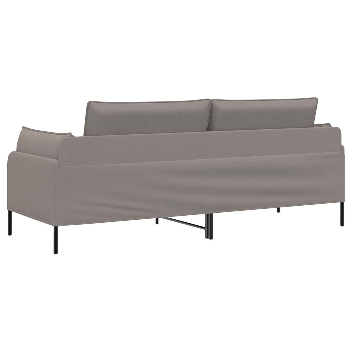 vidaXL 3-Seater Sofa Taupe 222 x 81 x 89 cm Fabric 5