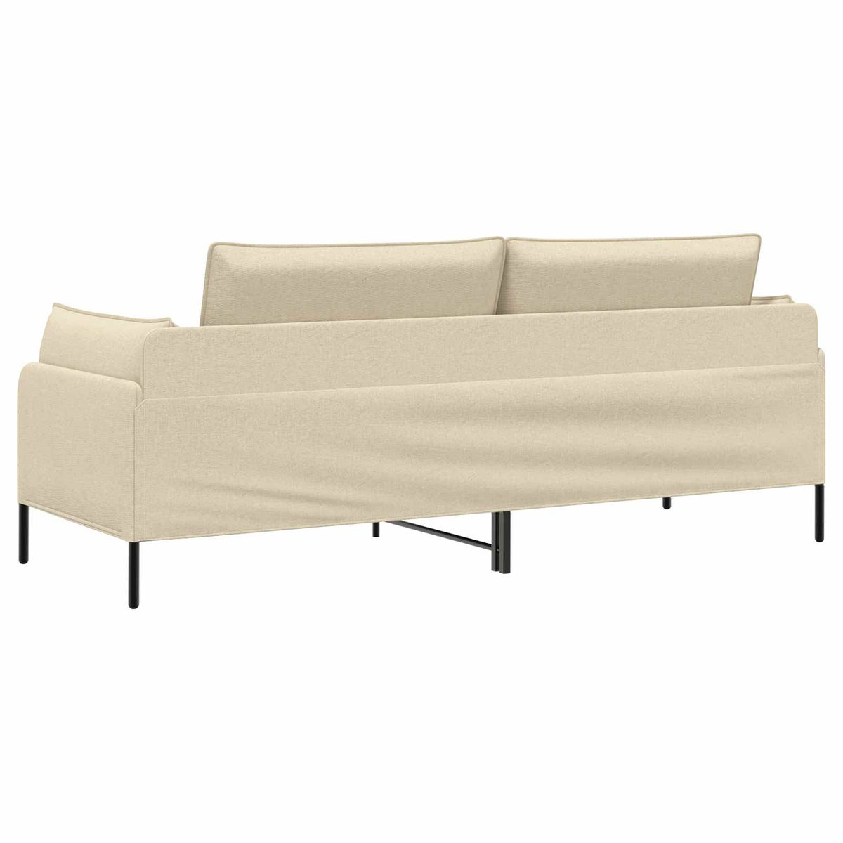 vidaXL 3-Seater Sofa Cream 222 x 81 x 89 cm Fabric 5