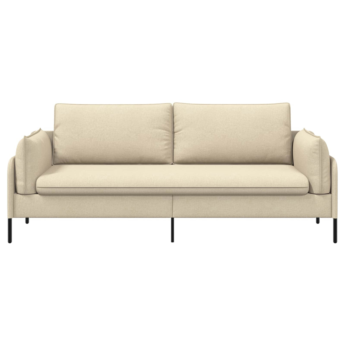vidaXL 3-Seater Sofa Cream 222 x 81 x 89 cm Fabric 3