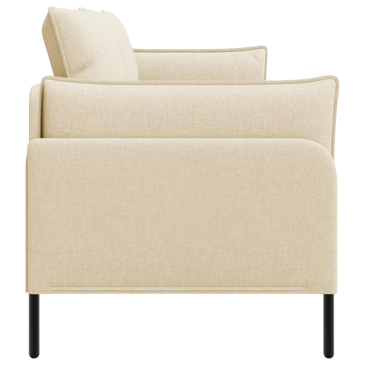 vidaXL 3-Seater Sofa Cream 222 x 81 x 89 cm Fabric 4