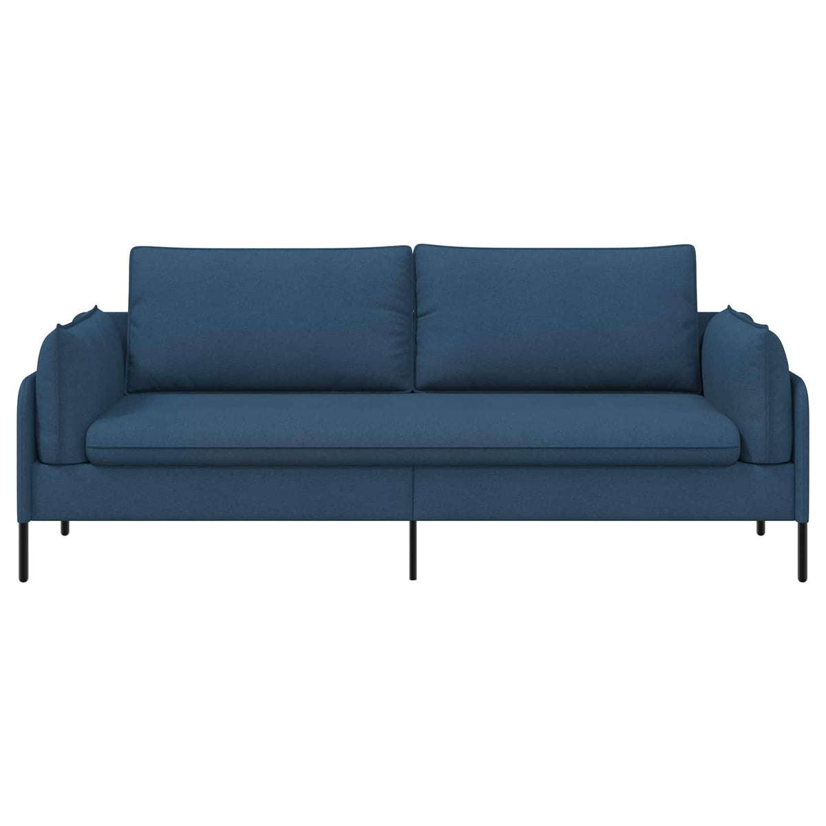 Sofa 222 x 81 x 89 cm Fabric 3-Seater Blue
