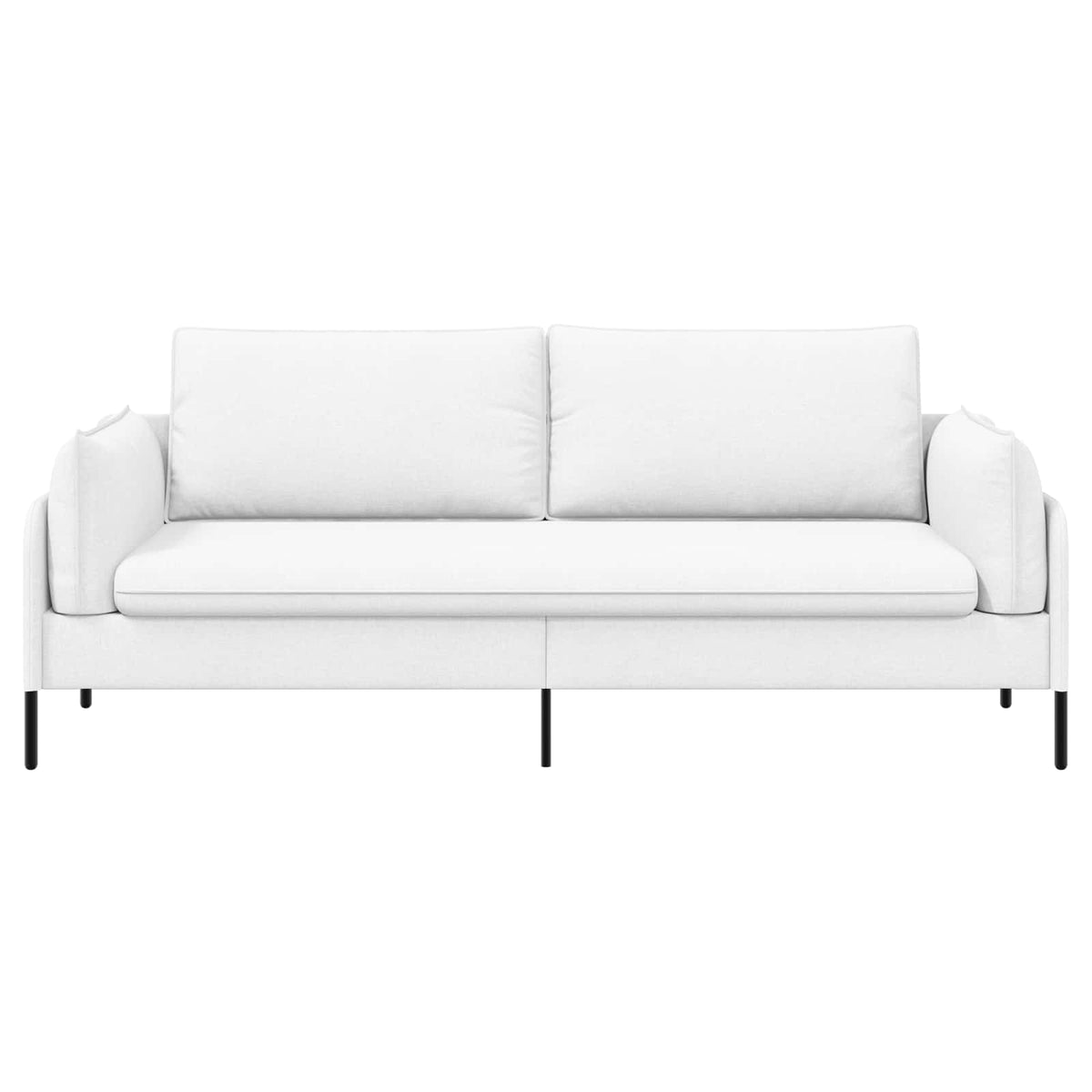 Sofa 222 x 81 x 89 cm Fabric 3-Seater White