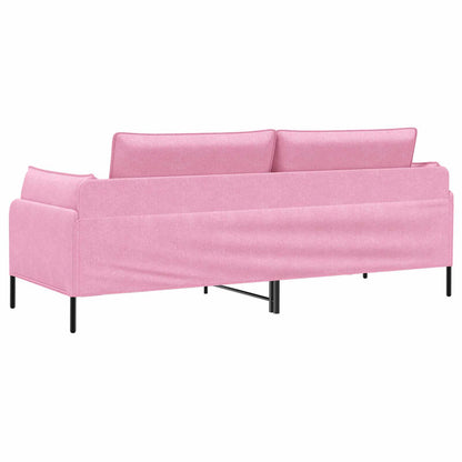 vidaXL 3-Seater Sofa Pink 222 x 81 x 89 cm Fabric 5
