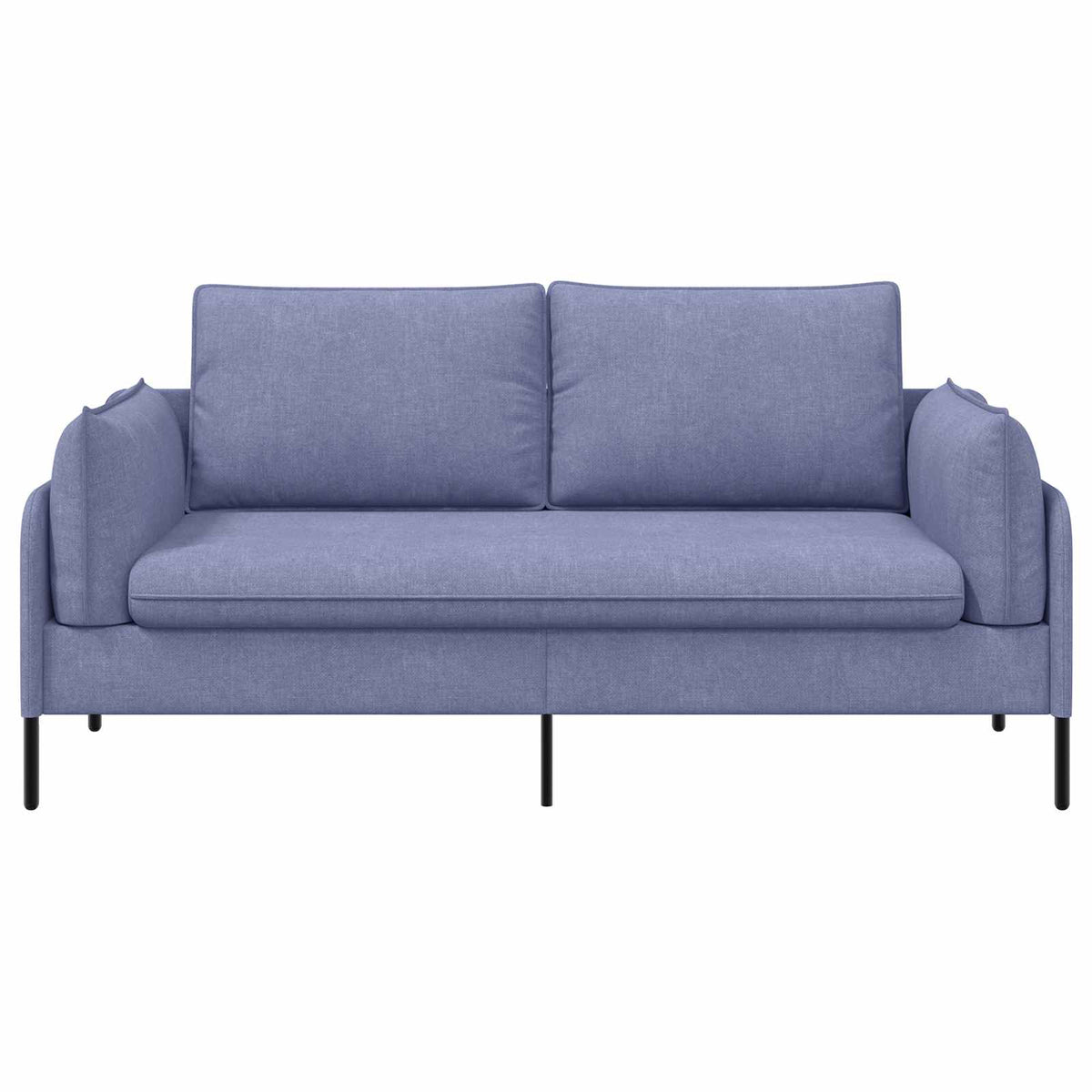 Sofa 222 x 81 x 89 cm Fabric 3-Seater Jeans blue