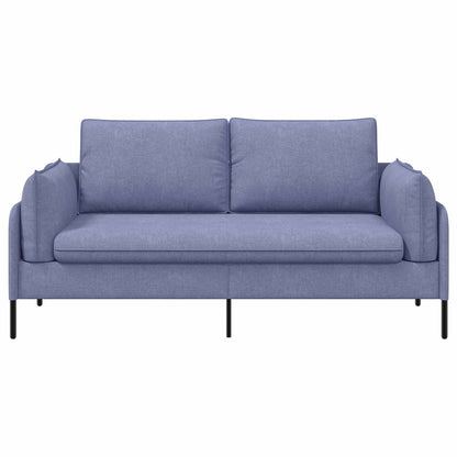 Sofa 222 x 81 x 89 cm Fabric 3-Seater Jeans blue