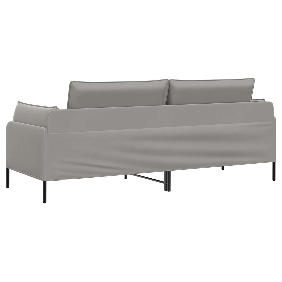 vidaXL 3-Seater Sofa Light Grey 222 x 81 x 89 cm Velvet 5