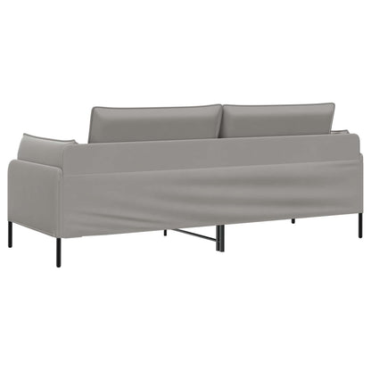 vidaXL 3-Seater Sofa Light Grey 222 x 81 x 89 cm Velvet 5