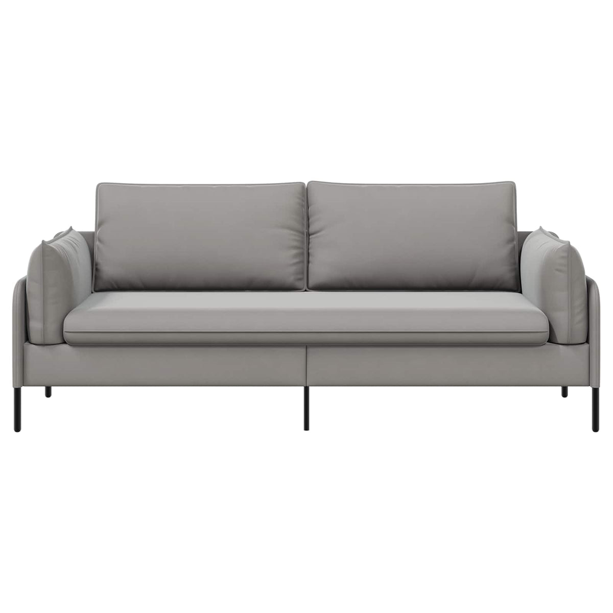vidaXL 3-Seater Sofa Light Grey 222 x 81 x 89 cm Velvet 3