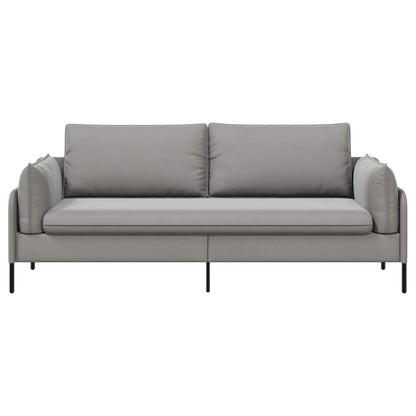 vidaXL 3-Seater Sofa Light Grey 222 x 81 x 89 cm Velvet 3