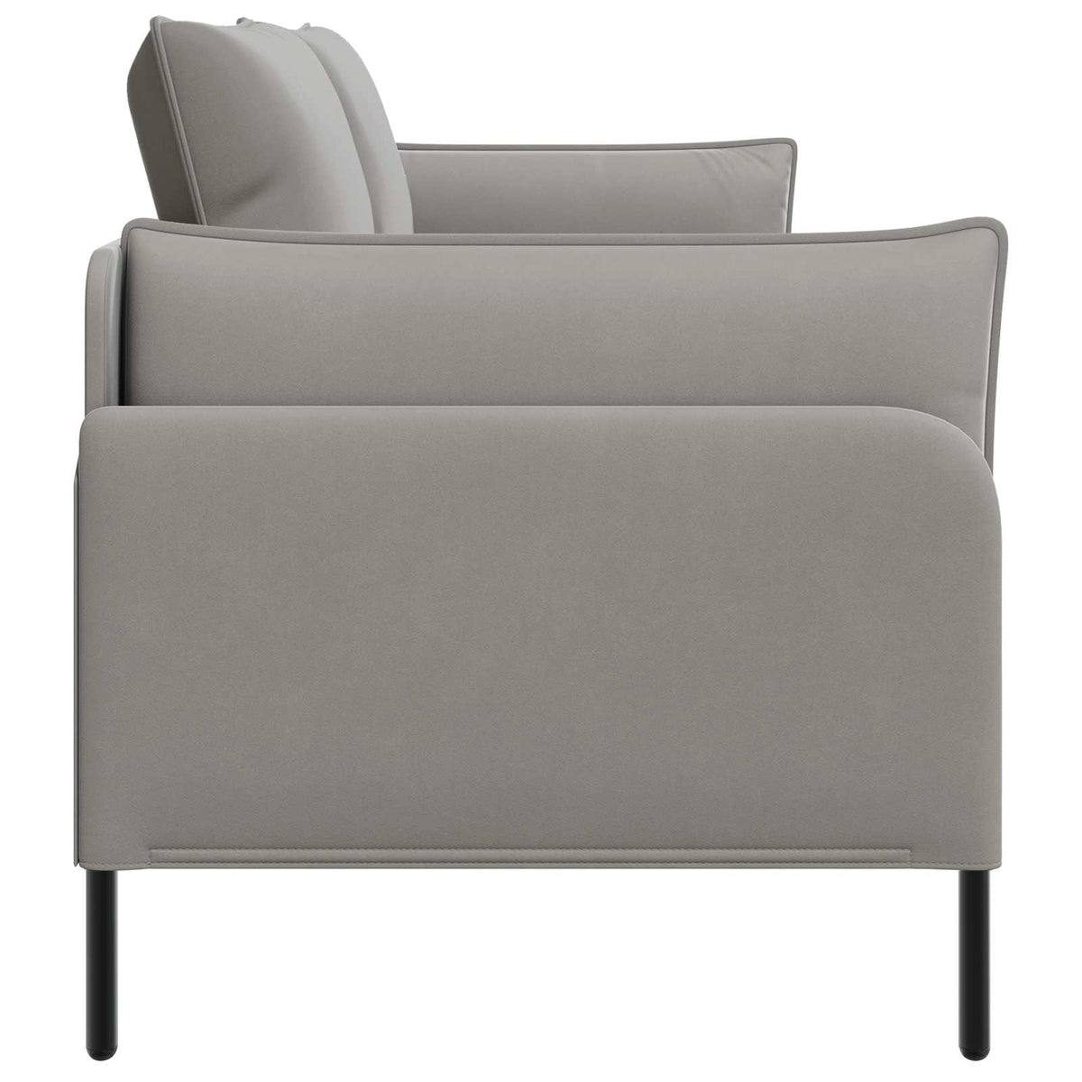 vidaXL 3-Seater Sofa Light Grey 222 x 81 x 89 cm Velvet 4