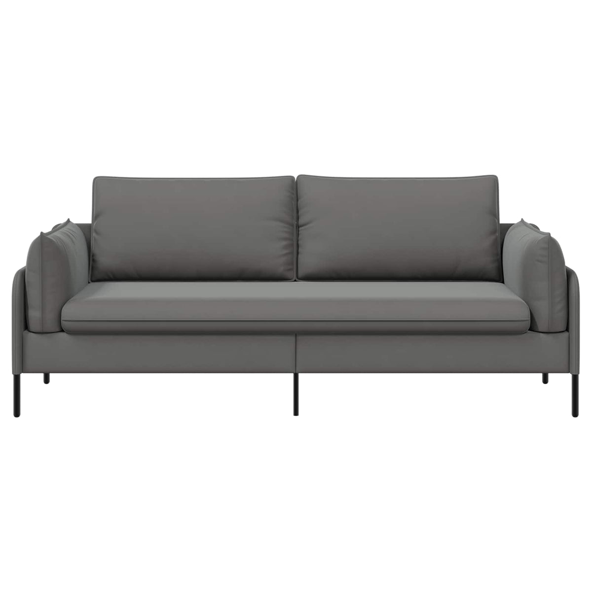 vidaXL 3-Seater Sofa 3-Seater Dark Grey 222 x 81 x 89 cm Velvet 3