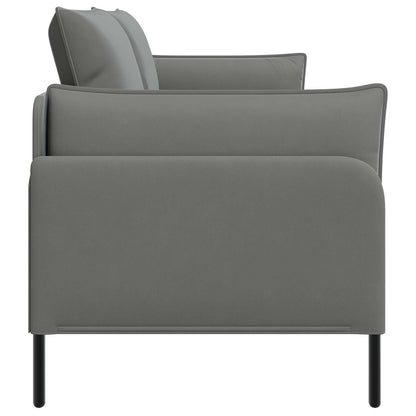 vidaXL 3-Seater Sofa 3-Seater Dark Grey 222 x 81 x 89 cm Velvet 4