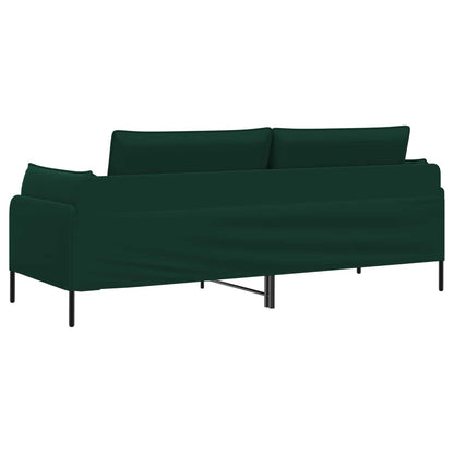 vidaXL 3-Seater Sofa Dark Green 222 x 81 x 89 cm Velvet 5