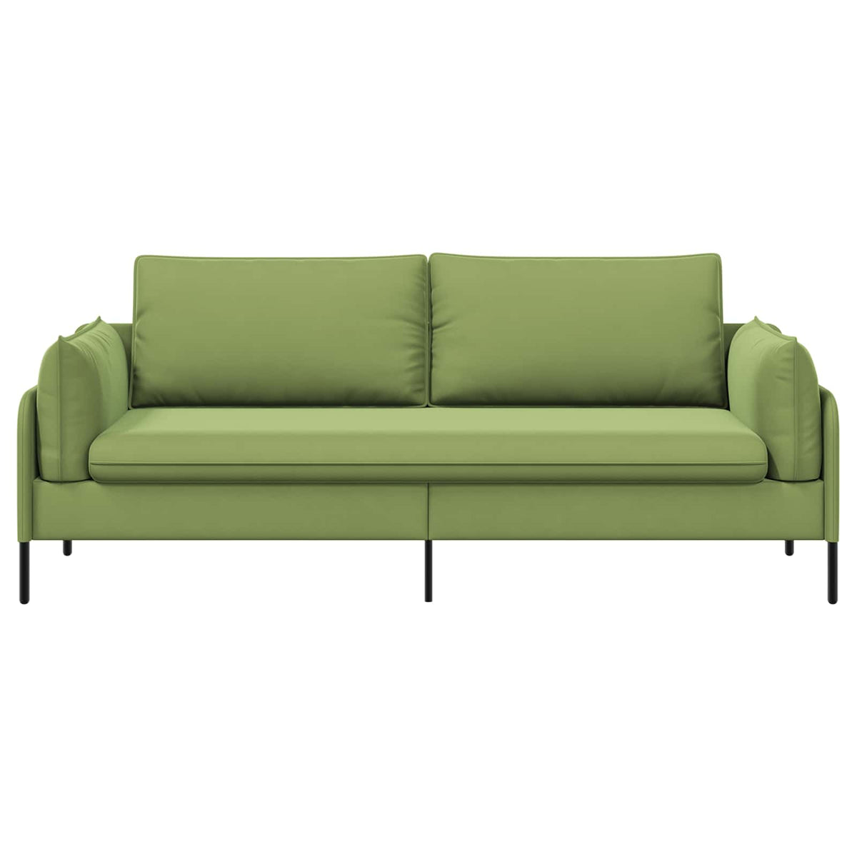vidaXL 3-Seater Sofa 3-Seater Light Green 222 x 81 x 89 cm Velvet 3