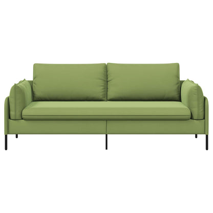 vidaXL 3-Seater Sofa 3-Seater Light Green 222 x 81 x 89 cm Velvet 3