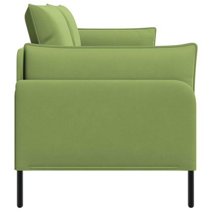 vidaXL 3-Seater Sofa 3-Seater Light Green 222 x 81 x 89 cm Velvet 4