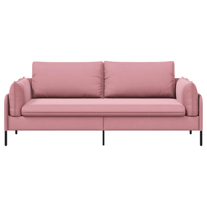vidaXL 3-Seater Sofa Pink 222 x 81 x 89 cm Velvet 3