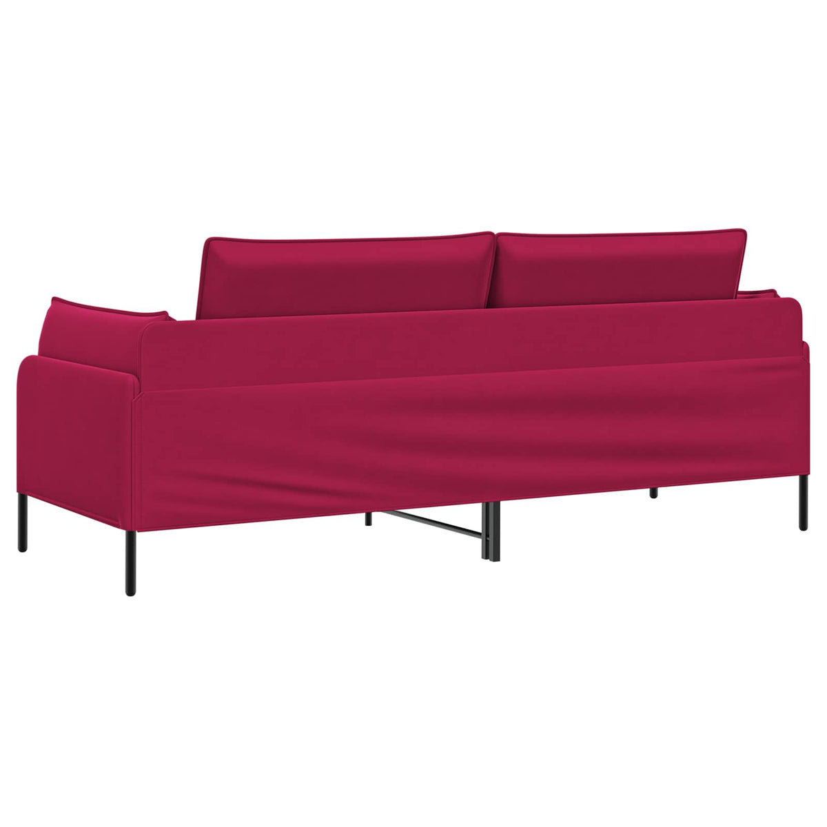 vidaXL 3-Seater Sofa 3-Seater Wine Red 222 x 81 x 89 cm Velvet 5