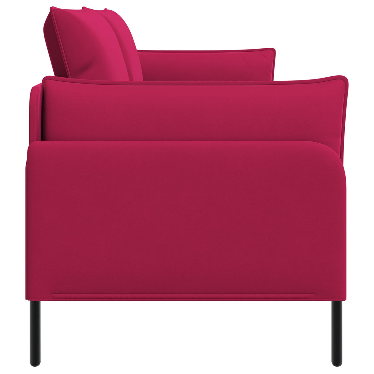 vidaXL 3-Seater Sofa 3-Seater Wine Red 222 x 81 x 89 cm Velvet 4