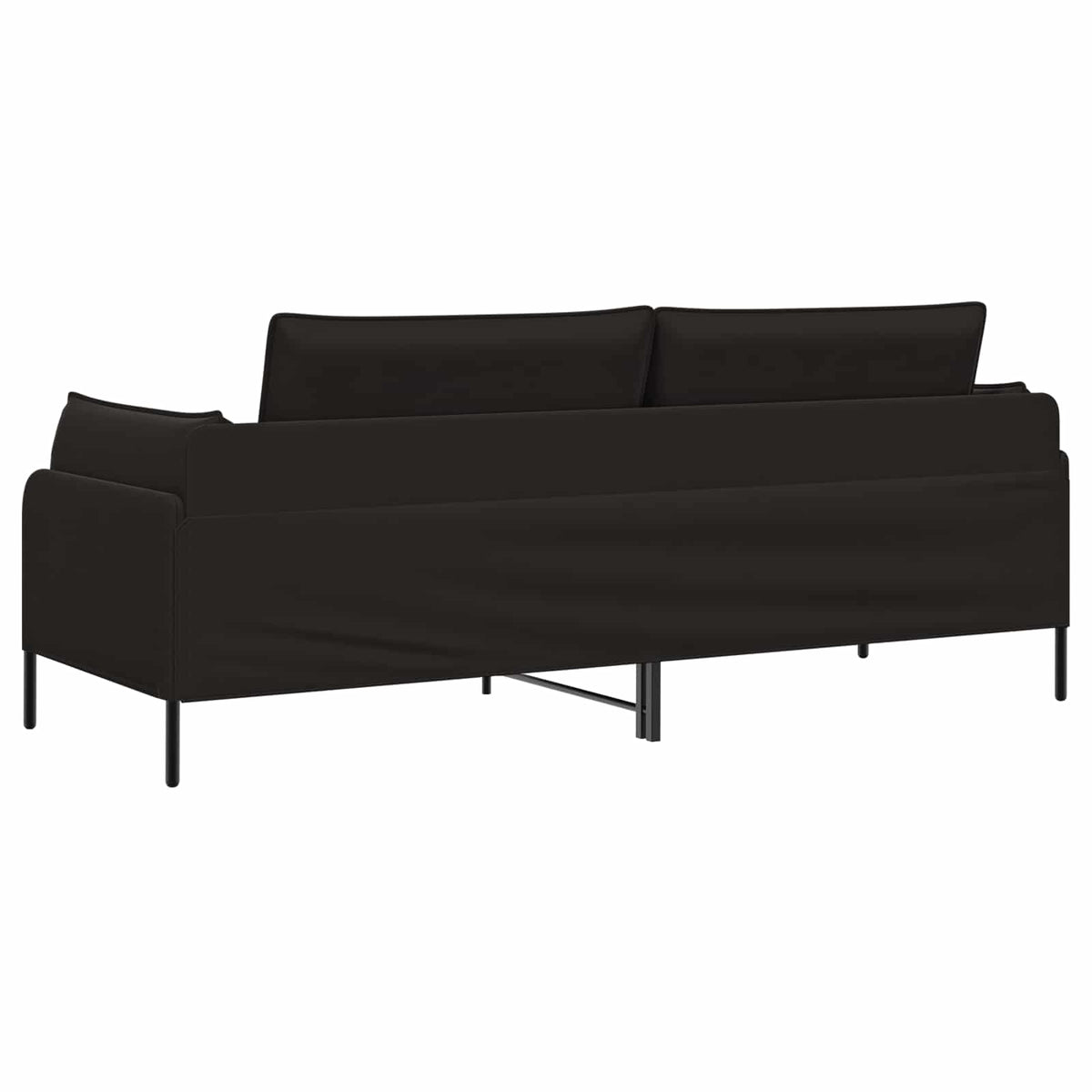 vidaXL 3-Seater Sofa Black 222 x 81 x 89 cm Velvet 5