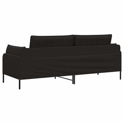 vidaXL 3-Seater Sofa Black 222 x 81 x 89 cm Velvet 5
