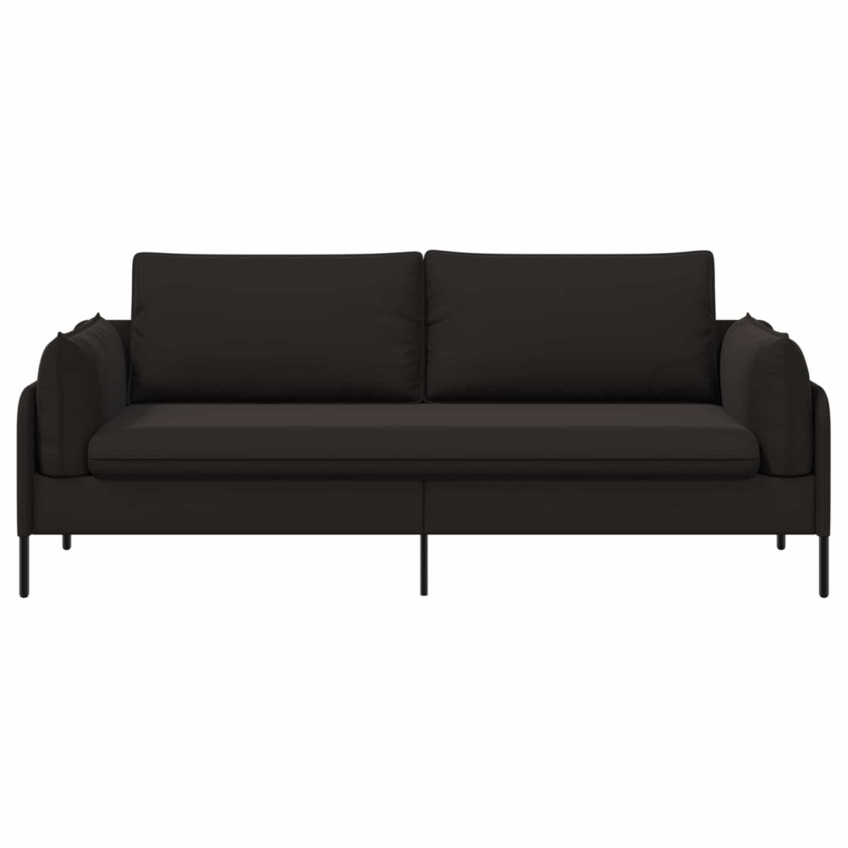 vidaXL 3-Seater Sofa Black 222 x 81 x 89 cm Velvet 3