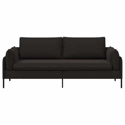 vidaXL 3-Seater Sofa Black 222 x 81 x 89 cm Velvet 3