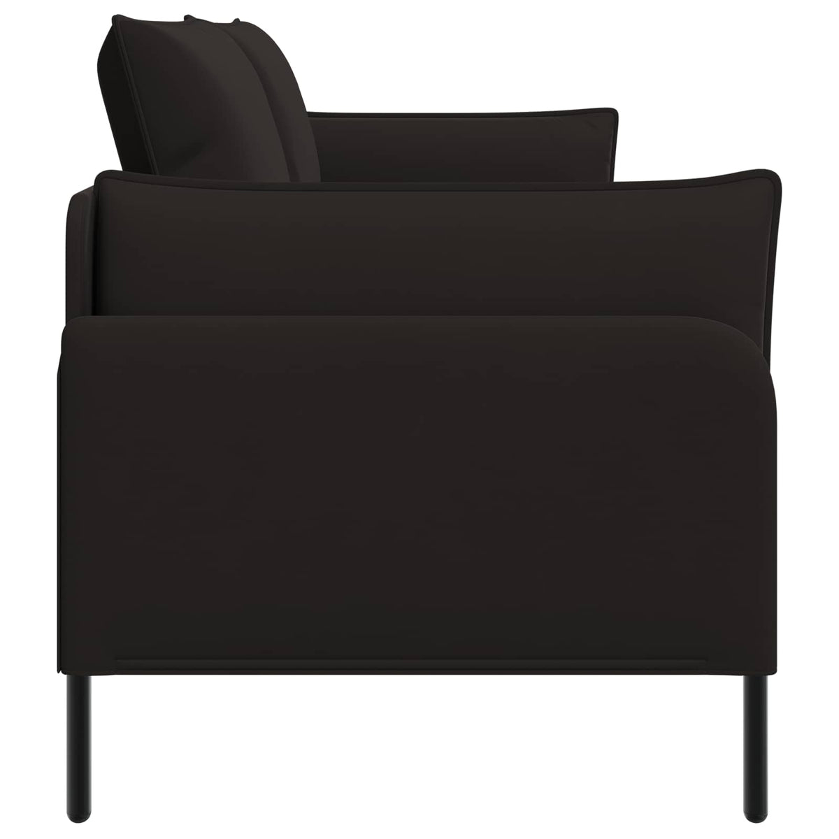 vidaXL 3-Seater Sofa Black 222 x 81 x 89 cm Velvet 4