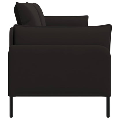 vidaXL 3-Seater Sofa Black 222 x 81 x 89 cm Velvet 4