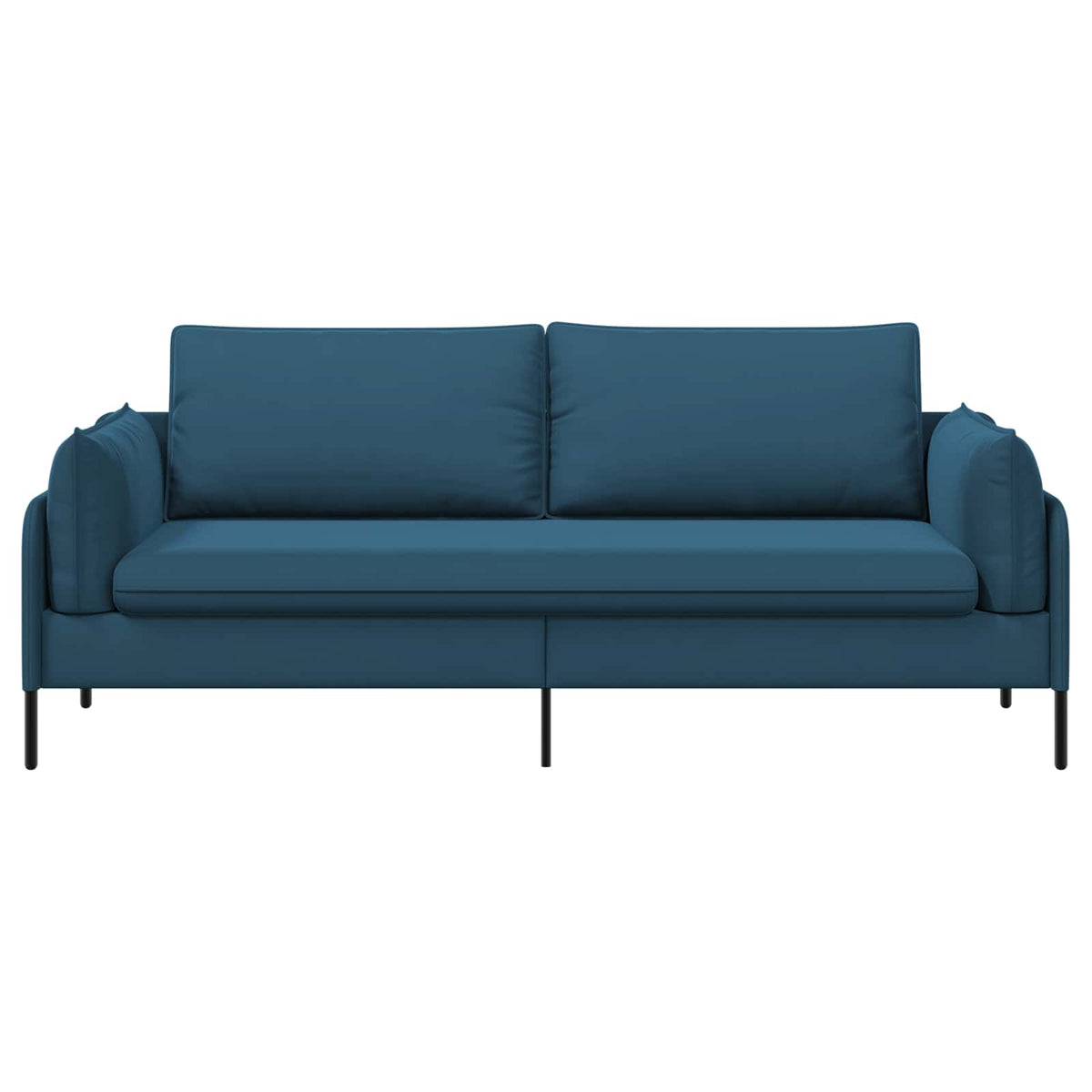 vidaXL 3-Seater Sofa 3-Seater Blue 222 x 81 x 89 cm Velvet 3