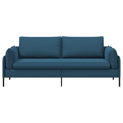 3-Seater Sofa 222 x 81 x 89 cm Velvet 180 cm Blue