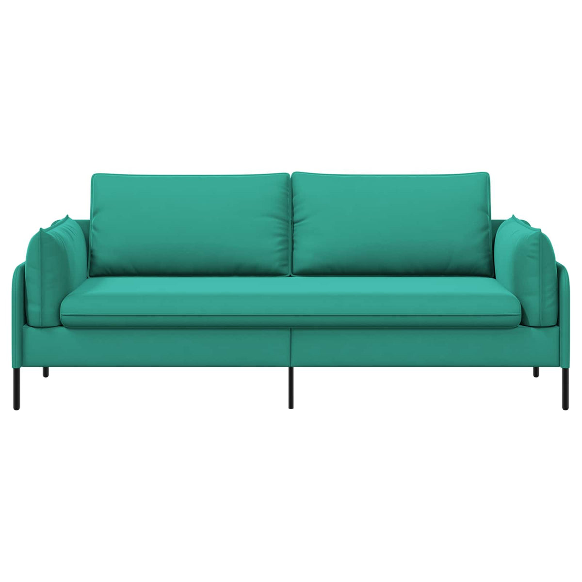 3-Seater Sofa 222 x 81 x 89 cm Velvet 180 cm Turquoise