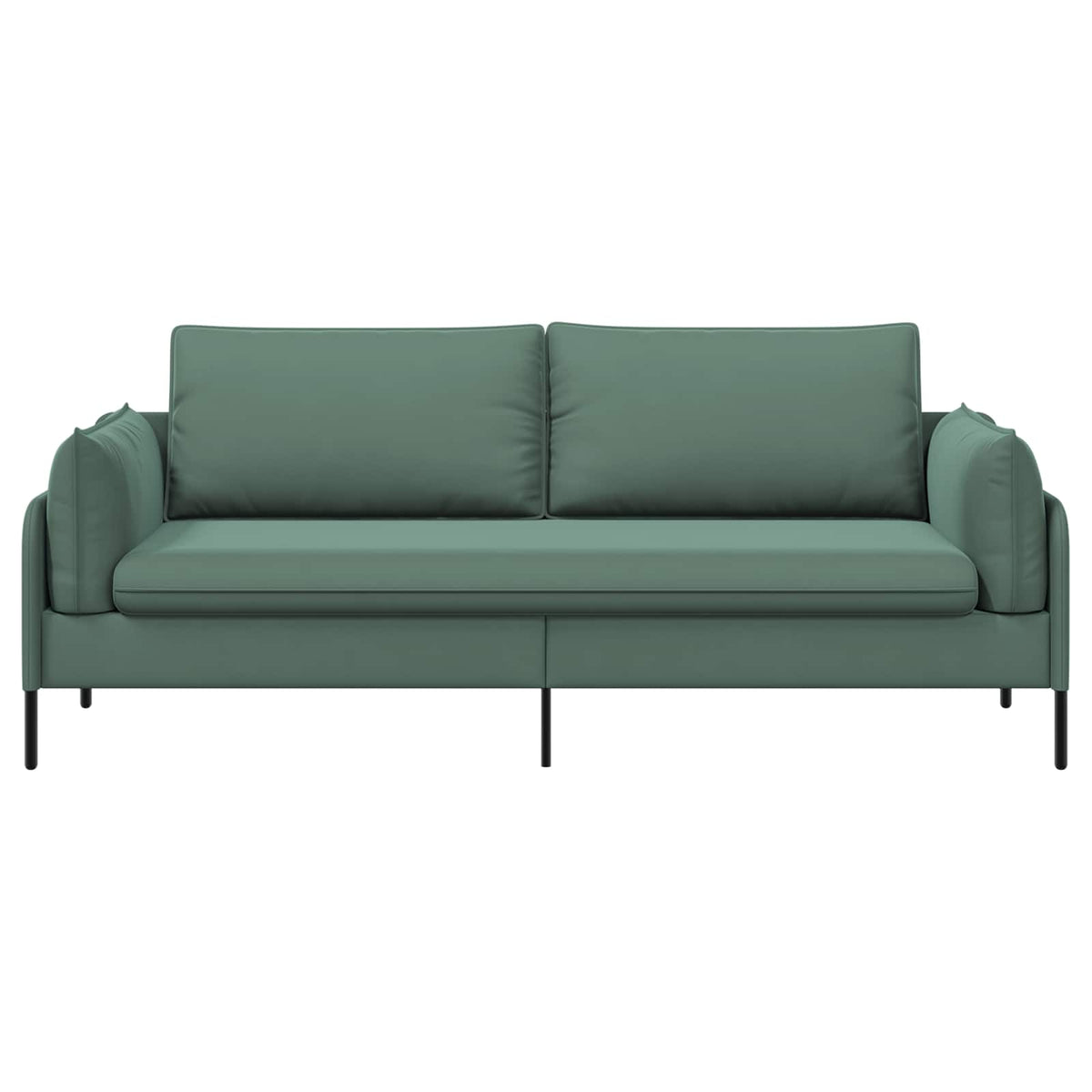3-Seater Sofa 222 x 81 x 89 cm Velvet 180 cm Sea green