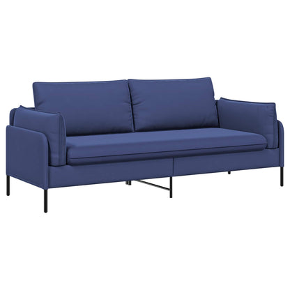 3-Seater Sofa 222 x 81 x 89 cm Velvet 180 cm Police blue
