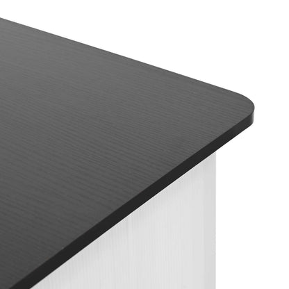 Trade Show Counter 80 x 40 x 93 cm Black and white