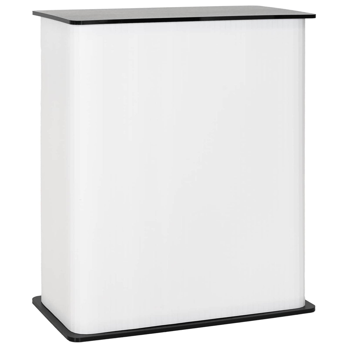 Trade Show Counter 80 x 40 x 93 cm Black and white