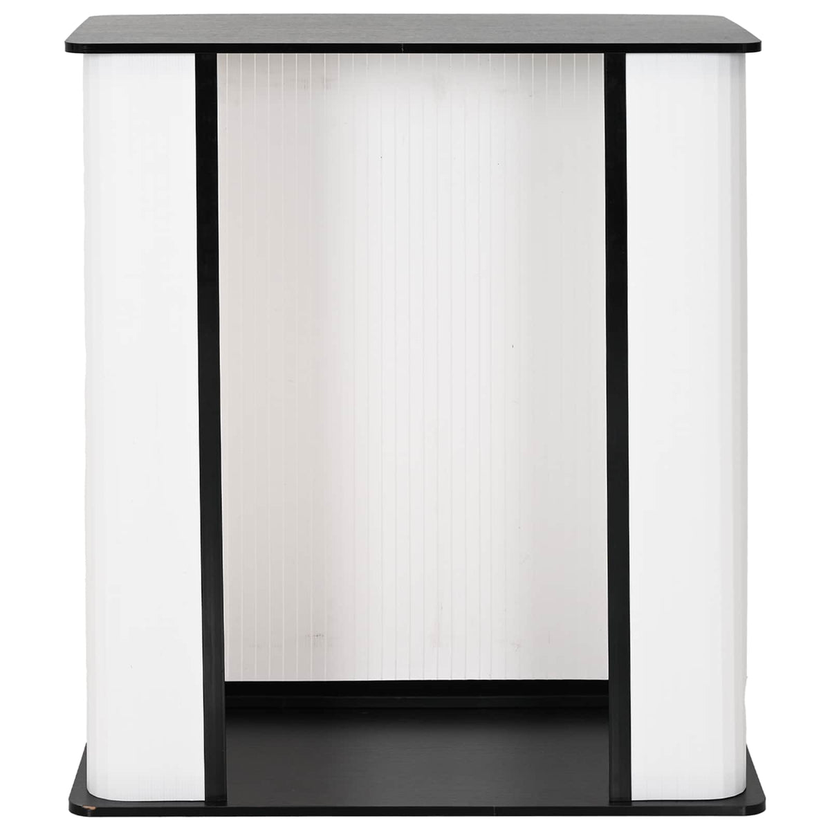 Trade Show Counter 80 x 40 x 93 cm Black and white