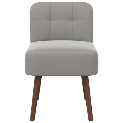 vidaXL Slipper Chair Light Grey Velvet 3