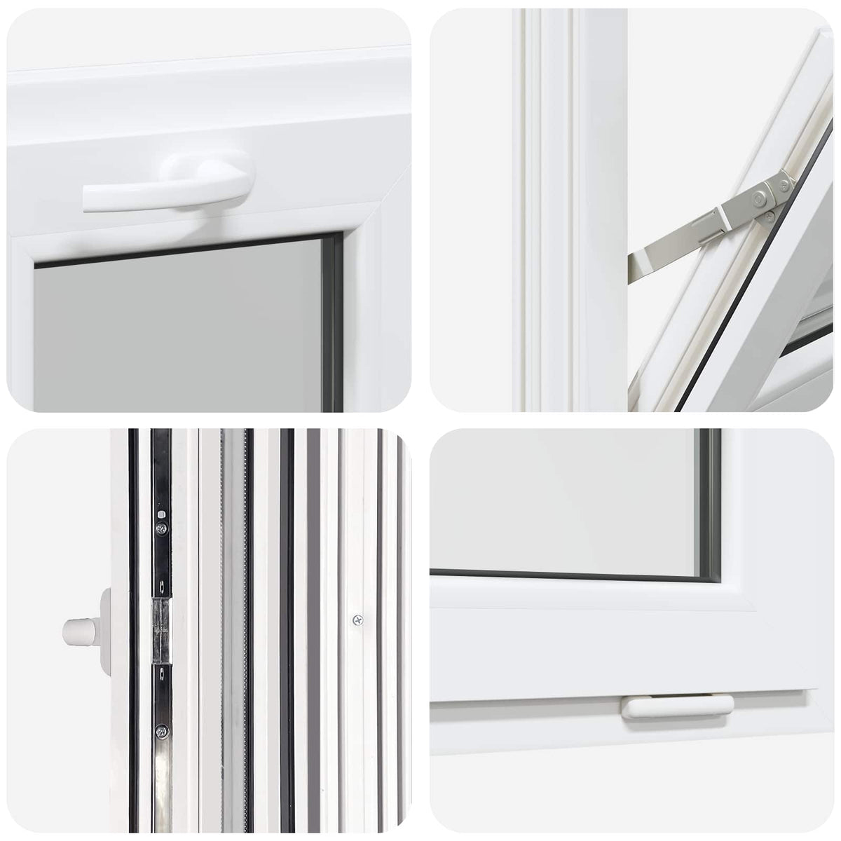 Basement Window Internal Colour RISOR with Triple Glazing White Length 45 cm 50 cm