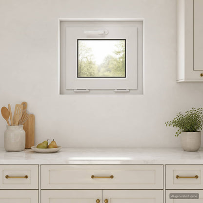 Basement Window Internal Colour RISOR with Triple Glazing White Length 45 cm 50 cm