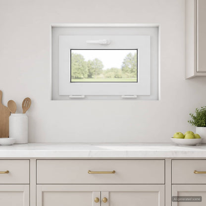 Basement Window Internal Colour RISOR with Triple Glazing White Length 45 cm 65 cm