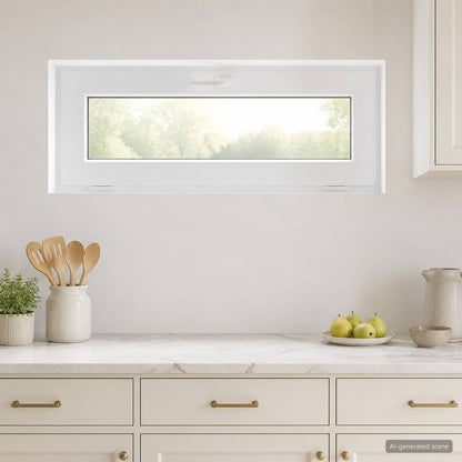 Basement Window Internal Colour RISOR with Triple Glazing White Length 45 cm 100 cm