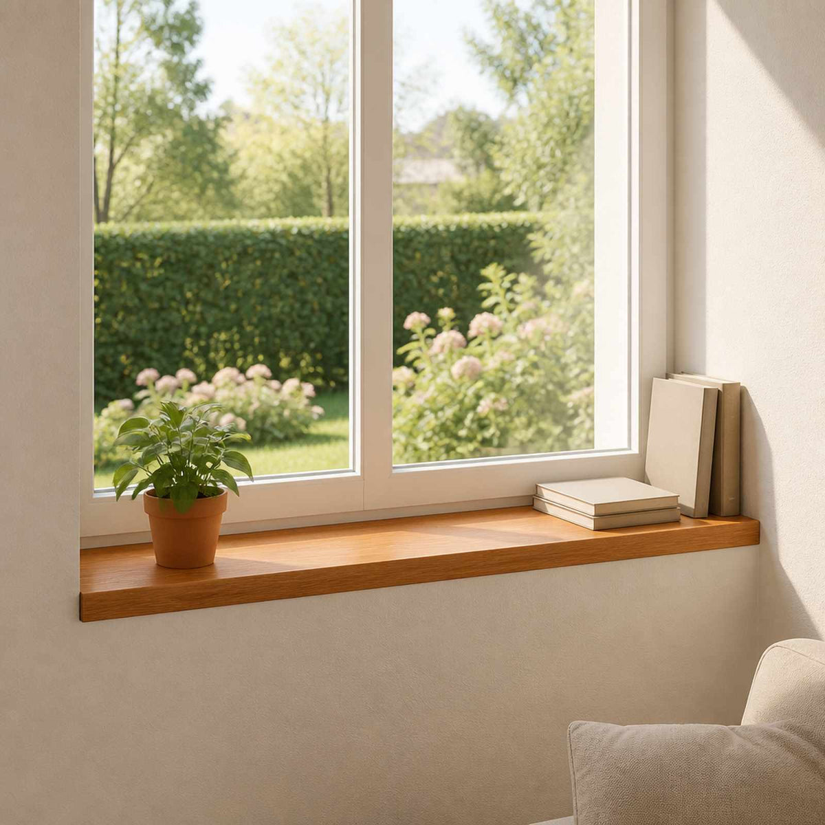 Window Sills 2 pcs Solid Oak Wood Depth 25 cm Brown 70 cm