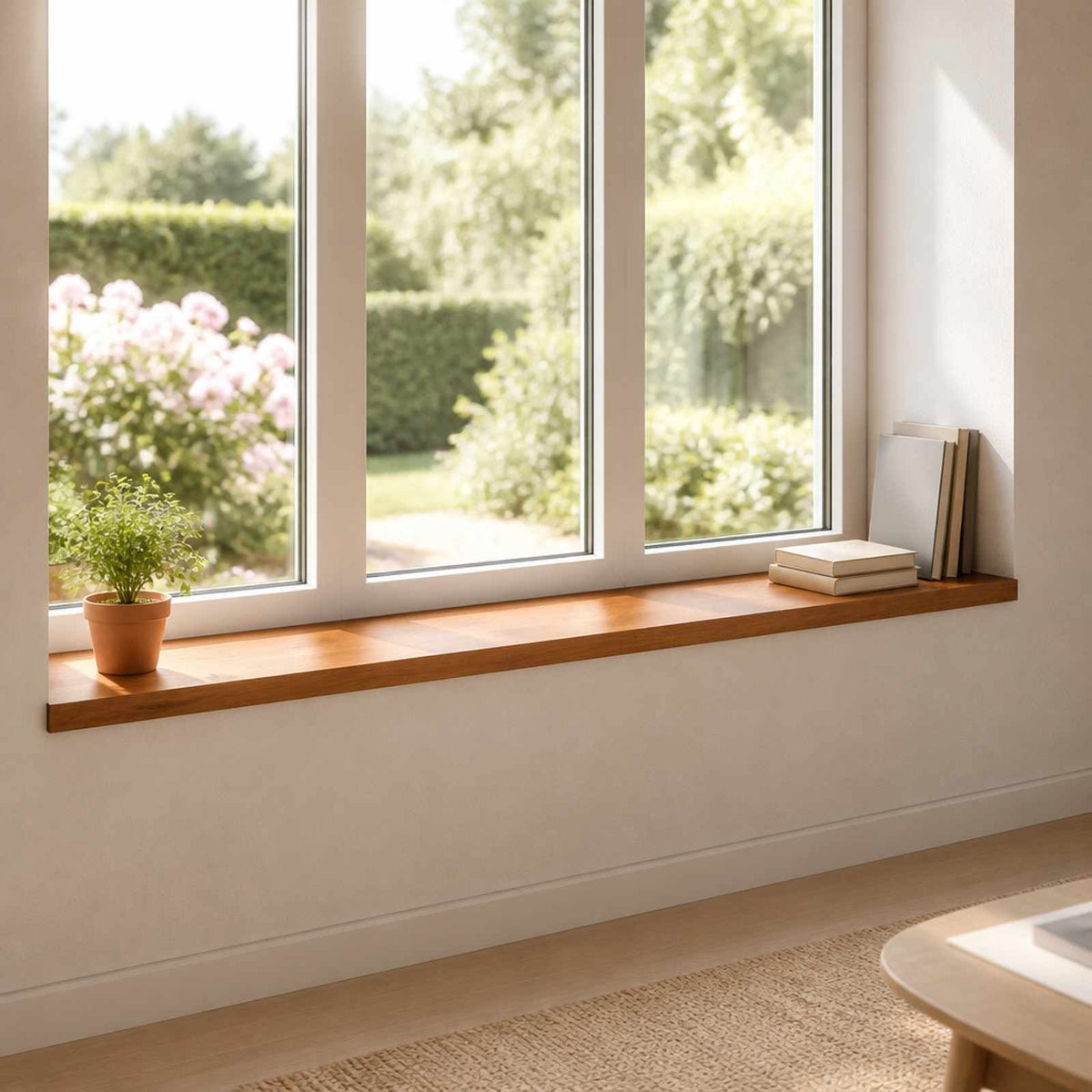 Window Sills 2 pcs Solid Oak Wood Depth 25 cm Brown 110 cm
