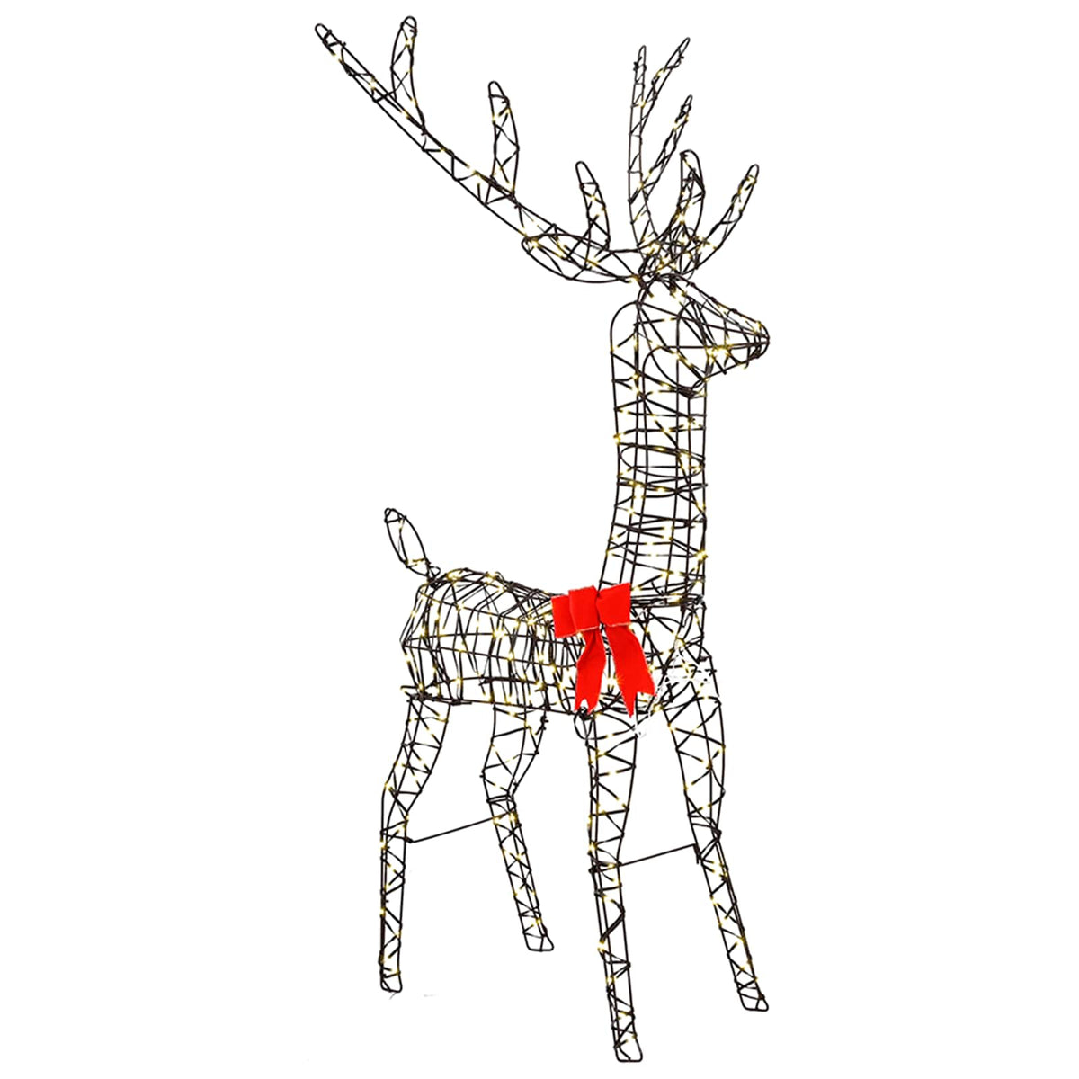 vidaXL Christmas LED Reindeer Family 700 LEDs Warm White 4