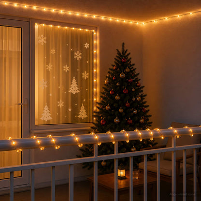 vidaXL Christmas LED Rope Light 1200 LEDs Yellow 50 m 1